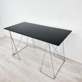 Bureau design en verre noir
