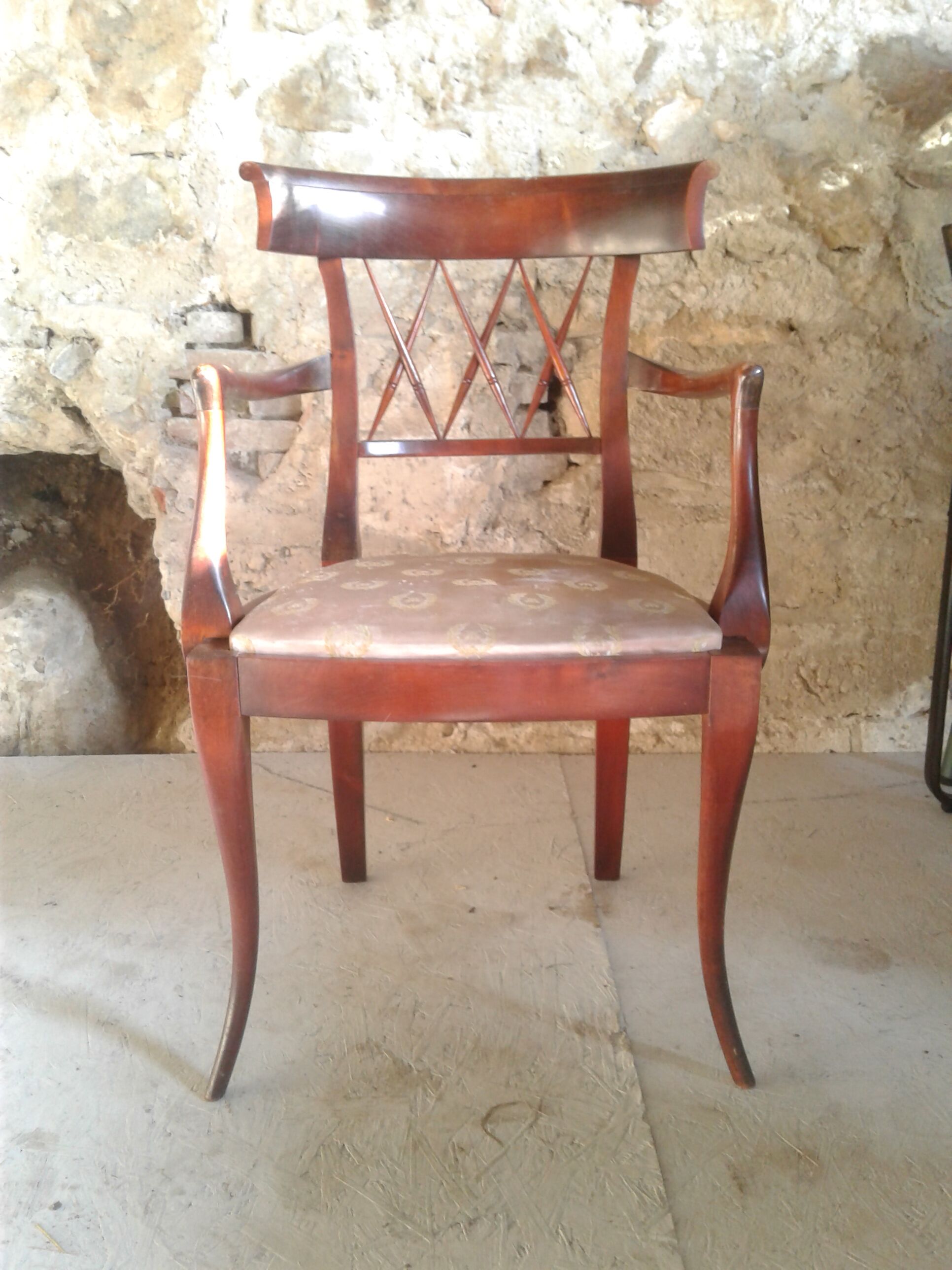 English colonial armchair in mahogany