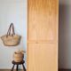 Armoire type parisienne haute étroite – Bleu Paon & Intérieur crème