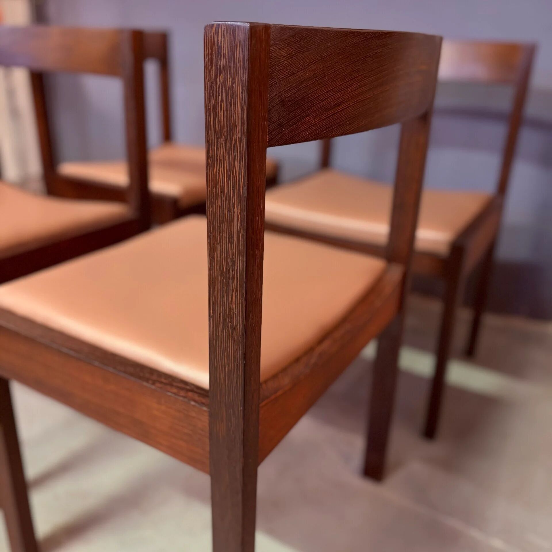 Chaises de salle à manger par Gerard Geytenbeek, wengé, années 1960.