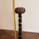 Lotus Pearl Candle Holder Vintage Brutalist Ethnic Metal