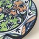 Hispano-Moorish handmade ceramic plate – green and orange decoration