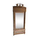 Pine wardrobe with mirror 1900s