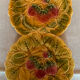 Set of 8 Sarreguemines barbotine dessert plates
