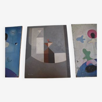 Geometric composition paintings from 1959 monogram M