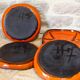 Set of 6 ceramic plates by Gérard Hofmann