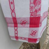 Old white damask tablecloth
