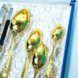 Prestige case for Odiot cutlery, solid silver and gold
