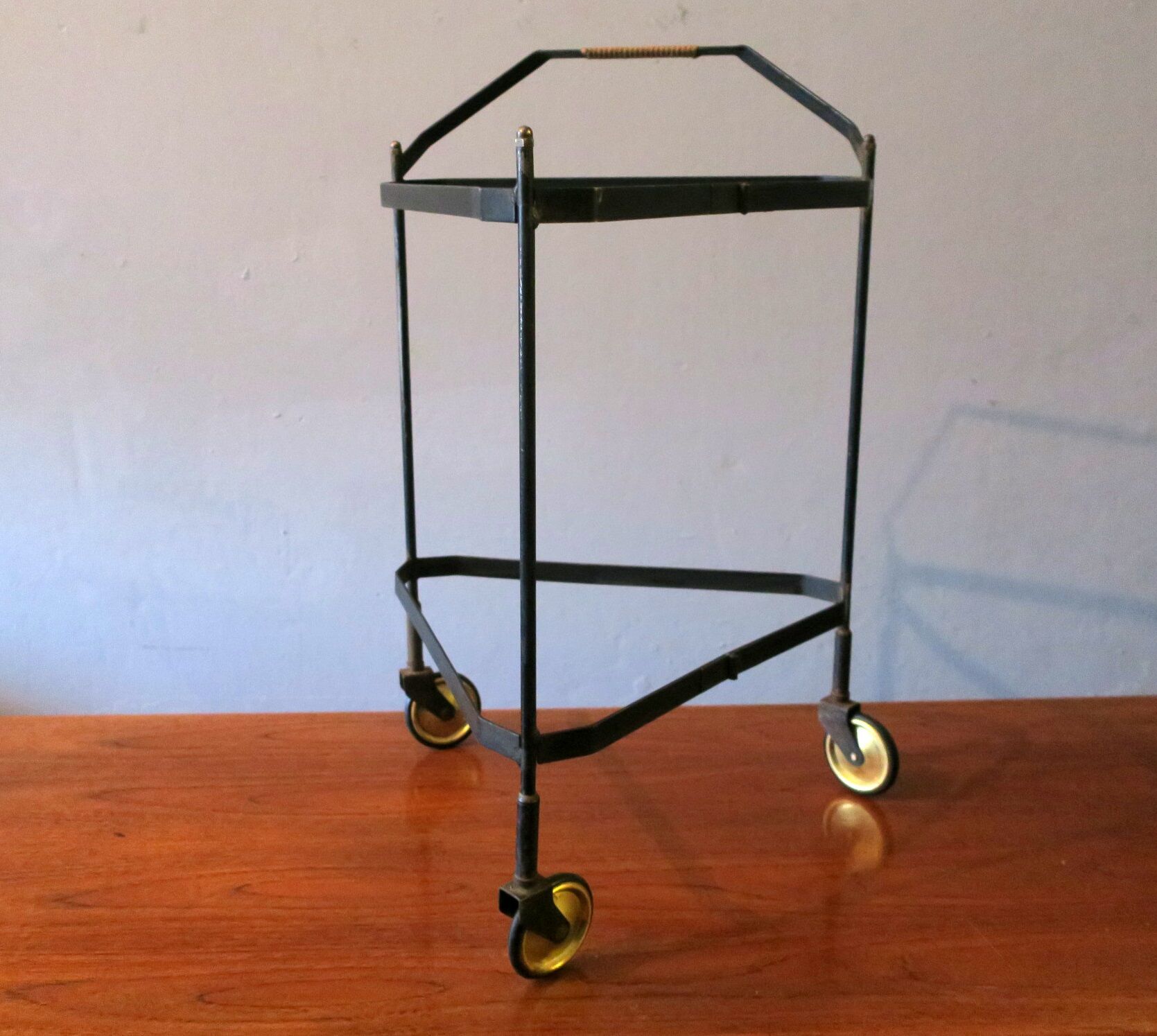 Swedish teak foldable serving trolley by Ary Fanerprodukter, 1960s