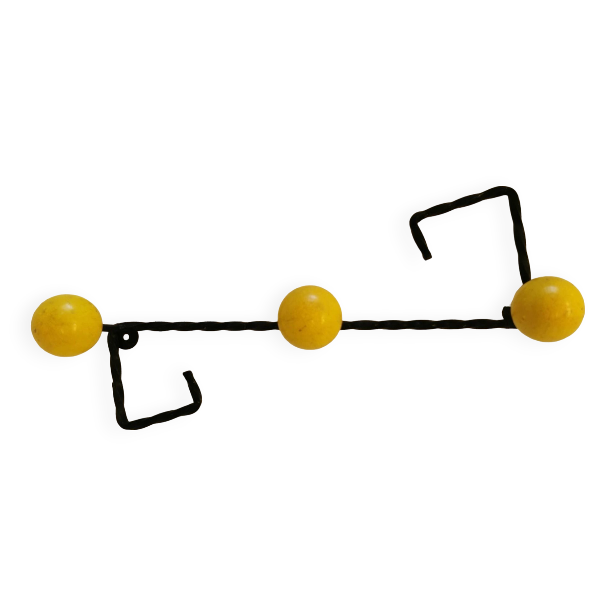 Twisted metal coat hook