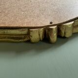 Golden resin shell mirror  46x75cm