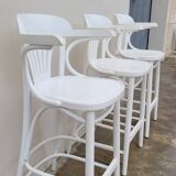 Set of 3 bentwood restaurant bar stools bistro