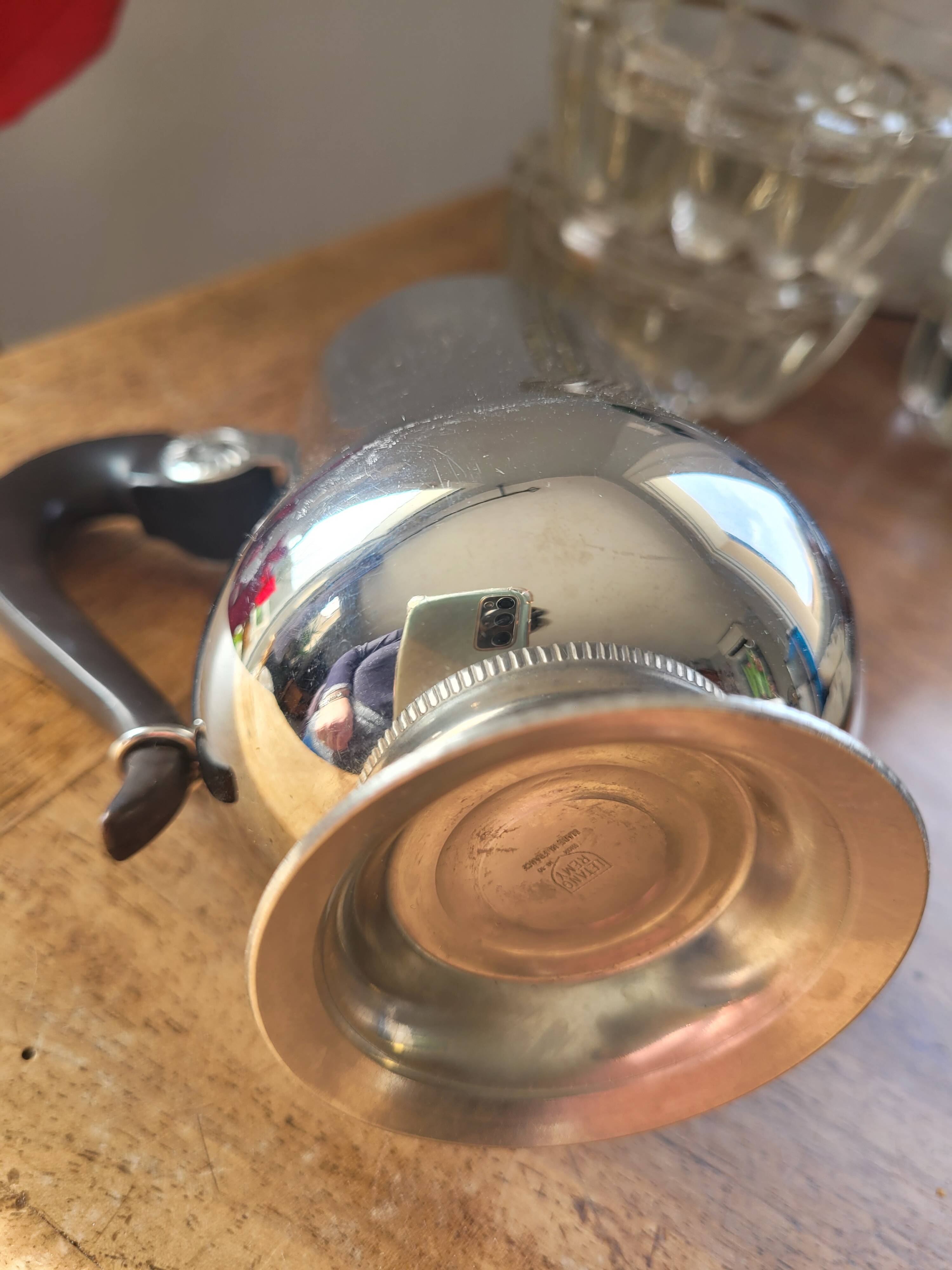 Vintage stainless steel milk jug