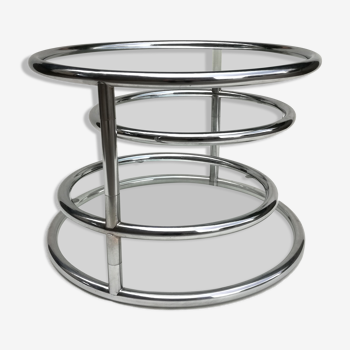 3-tray round coffee table