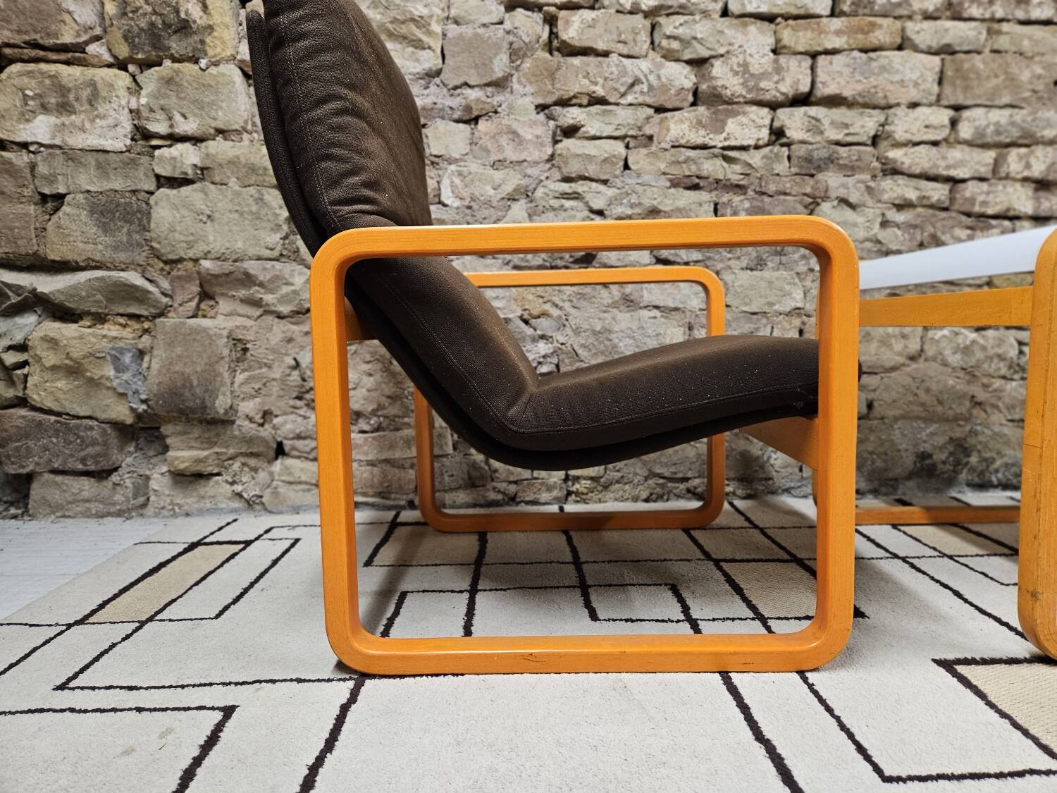 Set of Wilkhahn bentwood armchairs and tables, vintage 1980s