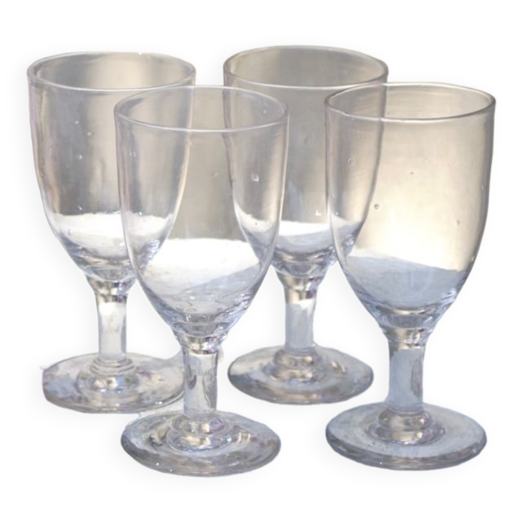 Old glasses in blown glass 19th