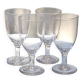 Verres anciens en verre soufflé 19eme