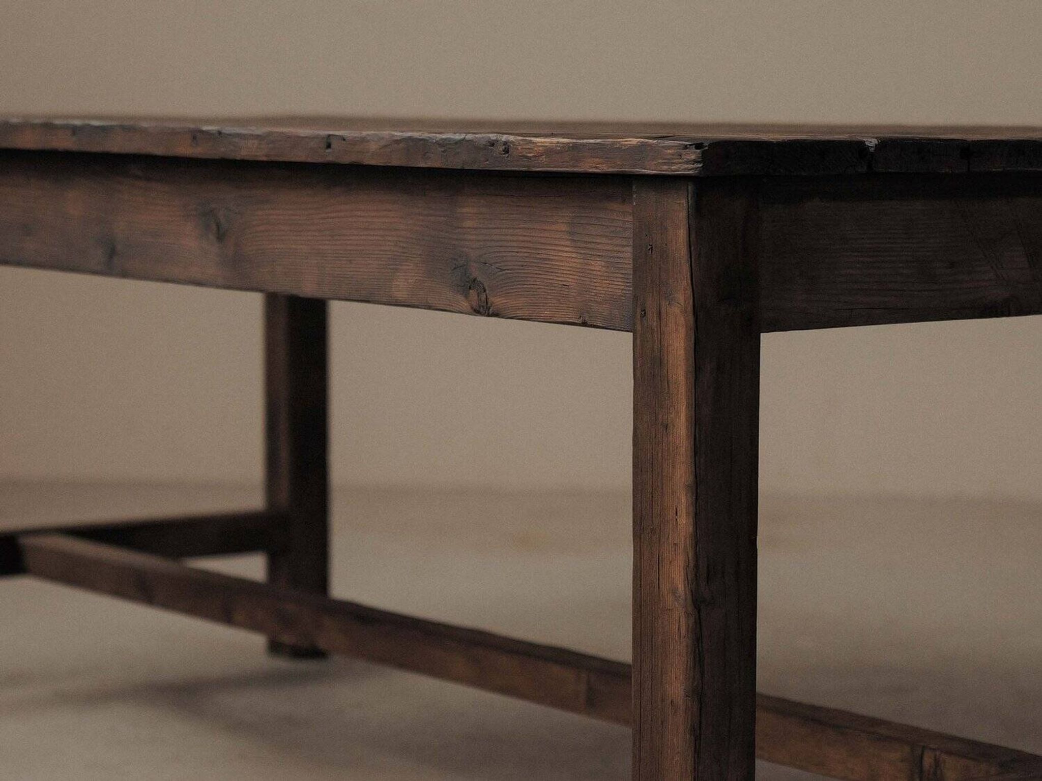 Table de ferme en pin massif, vers 1900