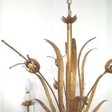 Golden metal leaf and flowers