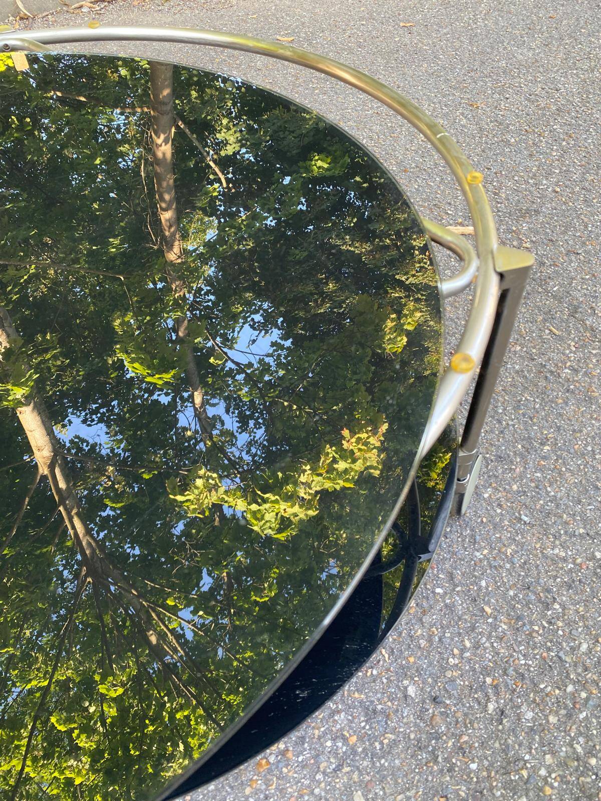 Strind Scandinavian coffee table in black glass by Ehlen Johansson for Ikea