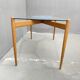 Table basse en verre avec cadre en bois, années 1960, Tchécoslovaquie