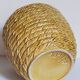 Vintage “rope” slip ceramic planter