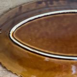 Plat poisson barbotine Sarreguemines 1970