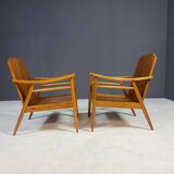 Paire de fauteuils de salon modernes du milieu du siècle, Tchécoslovaquie, années 1960