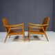 Pair of modern mid-century lounge chairs, Czechoslovakia, 1960s