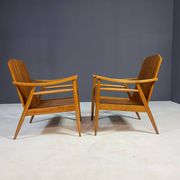 Pair of modern mid-century lounge chairs, Czechoslovakia, 1960s