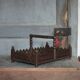 Vintage wooden basket, wooden fruit bowl, kitchen, nature, folk art