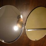 2 bathroom mirrors in silver oval holders