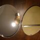 2 bathroom mirrors in silver oval holders