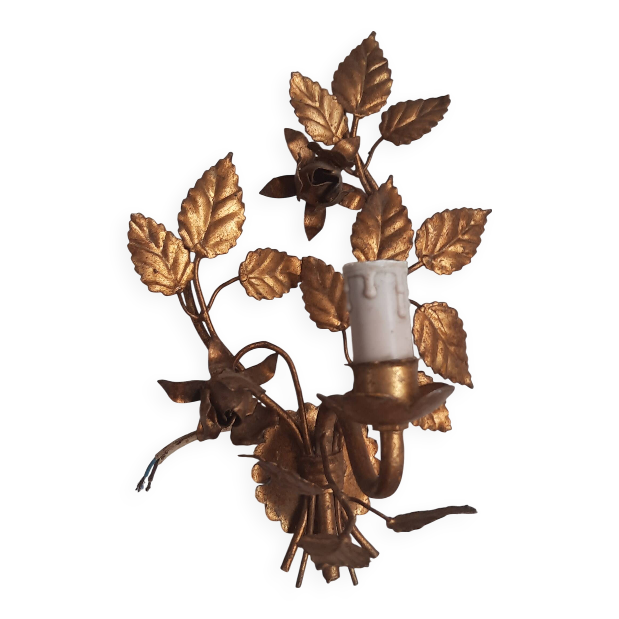 Gold metal wall light