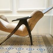 Fauteuil Wing chair à système de relaxation année 50/60