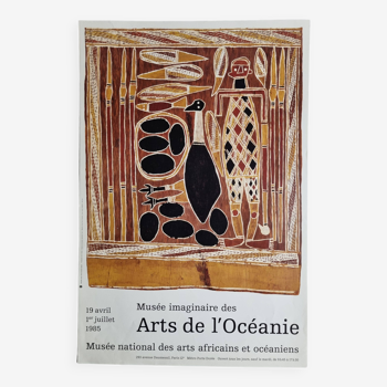 Affiche Musée imaginaire des Arts de L’Océanie, 1985, 38 x 60 cm