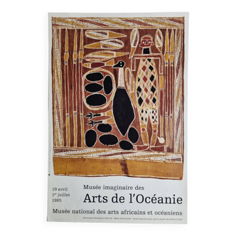 Affiche Musée imaginaire des Arts de L’Océanie, 1985, 38 x 60 cm