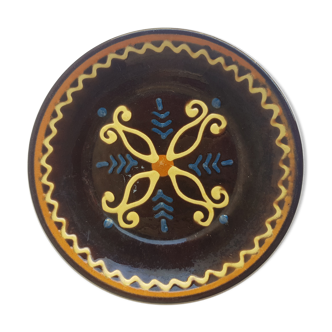 Old bioT plate in glazed terracotta