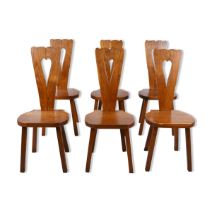Chaises brutalistes vintage