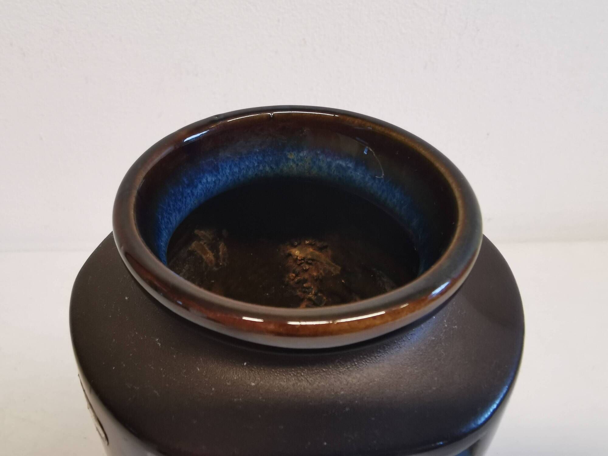 Grand vase du danois Søholm en glaçure bleuâtre.