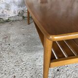 Scandinavian teak coffee table in the 70s