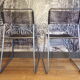 Pair of scoubidou vintage shredded chairs