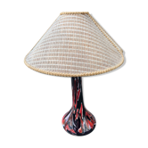 Lampe céramique vintage et abat jour japonais