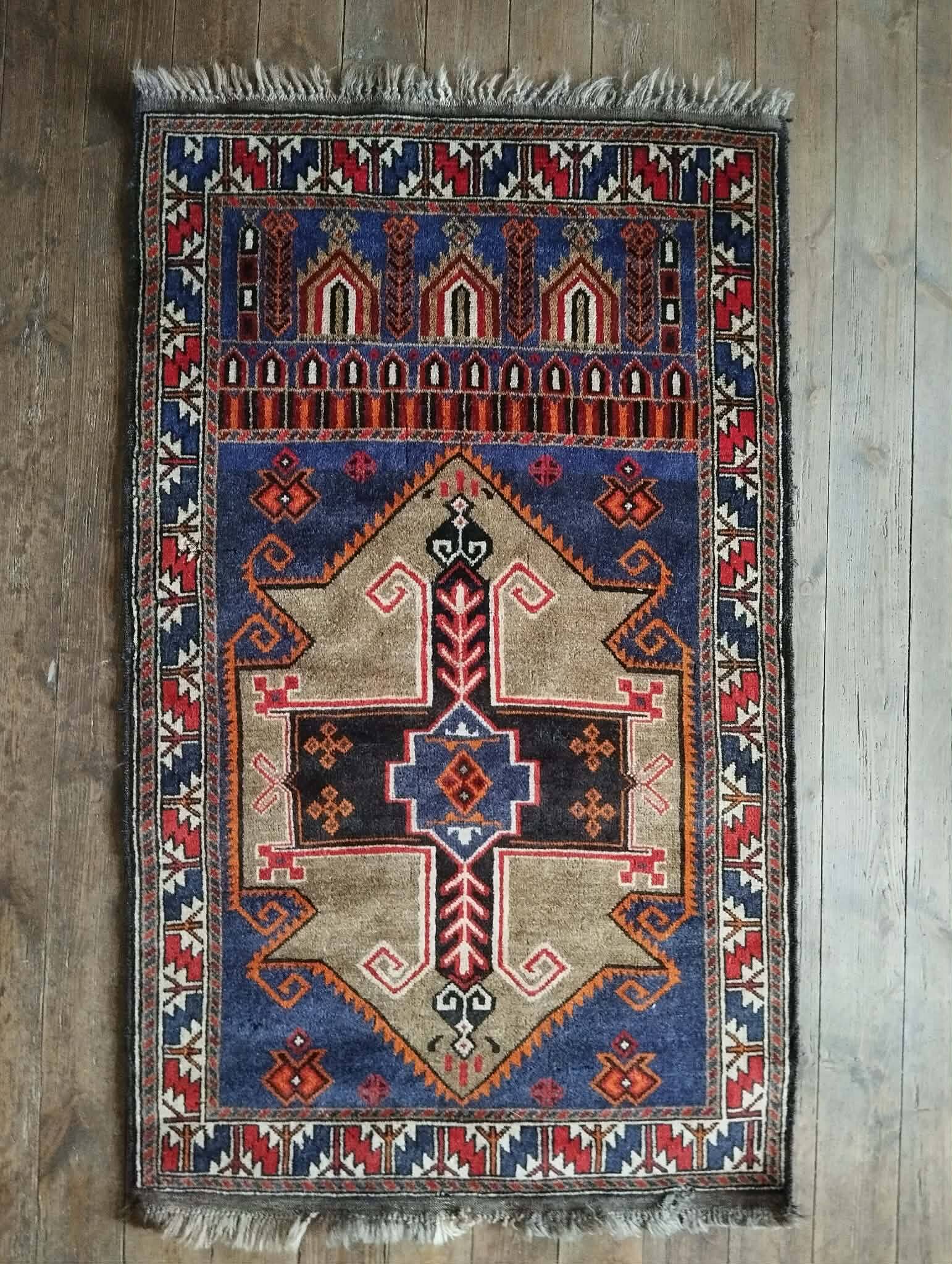 Handmade Afghan Belouch rug 125x80cm