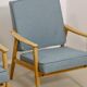 Paire de fauteuils vintage année 60 en hêtre
