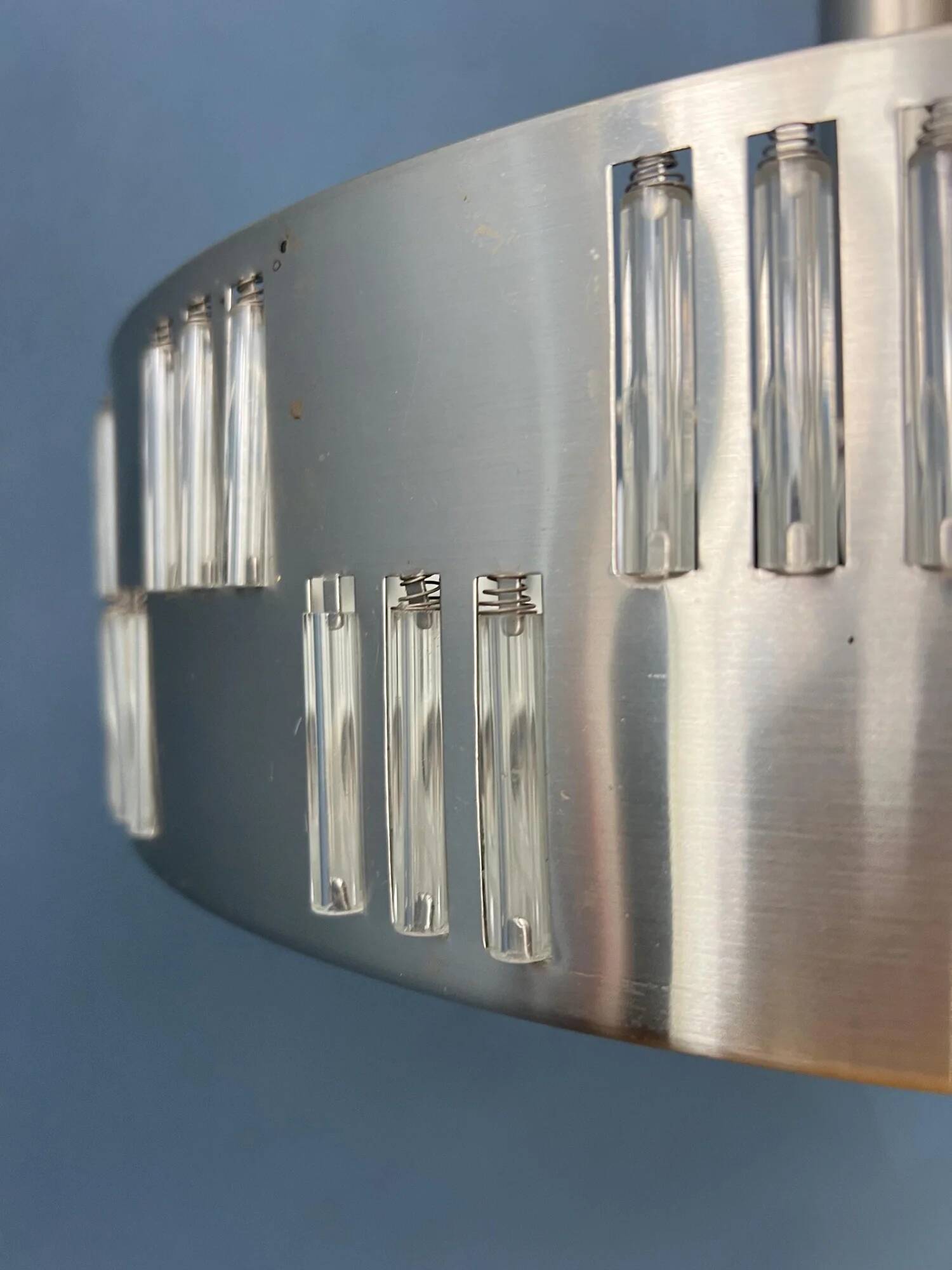 Vintage UFO pendant light with crystal glass