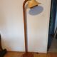 Articulated floor lamp in Scandinavian pine from the 1960s.