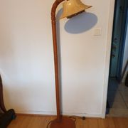 Articulated floor lamp in Scandinavian pine from the 1960s.