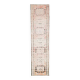 Tapis coureur vintage turc Oushak fait main en coton et laine orange 82x328