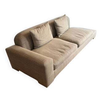 Three-seater fabric sofa